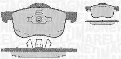 MAGNETI MARELLI 363916060422 -  Комплект тормозных колодок, дисковый тормоз